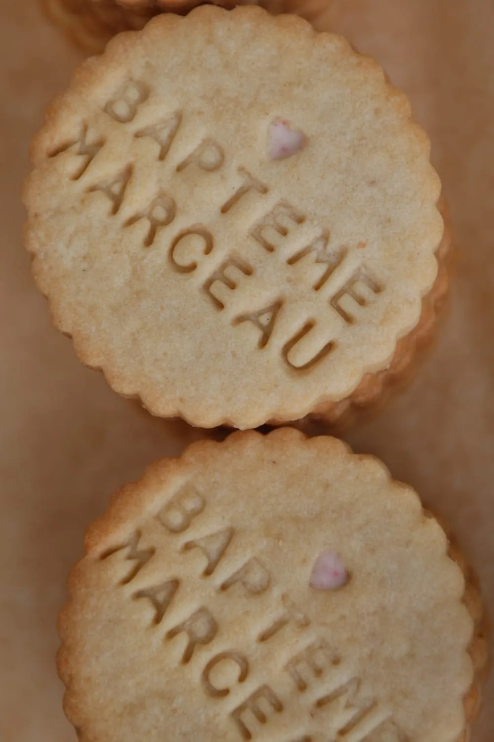 Biscuit végétalien personnalisé pour événement et réception