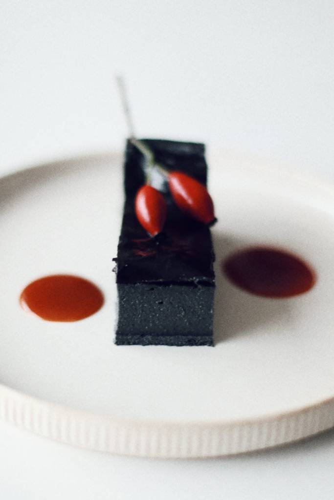 flan sésame noir gourmand morbihan